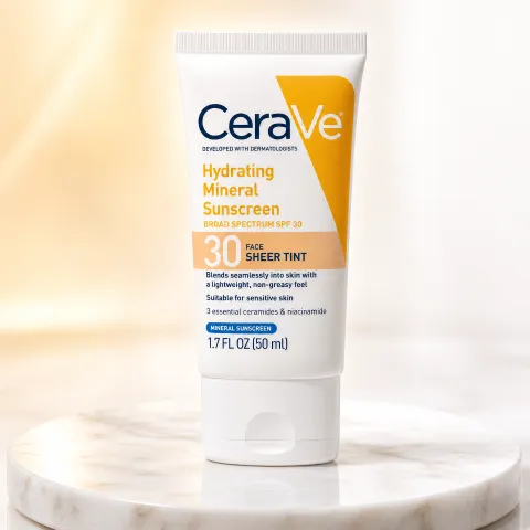 CeraVe Hydrating Mineral Sunscreen SPF 30 Face Sheer Tint 50ml